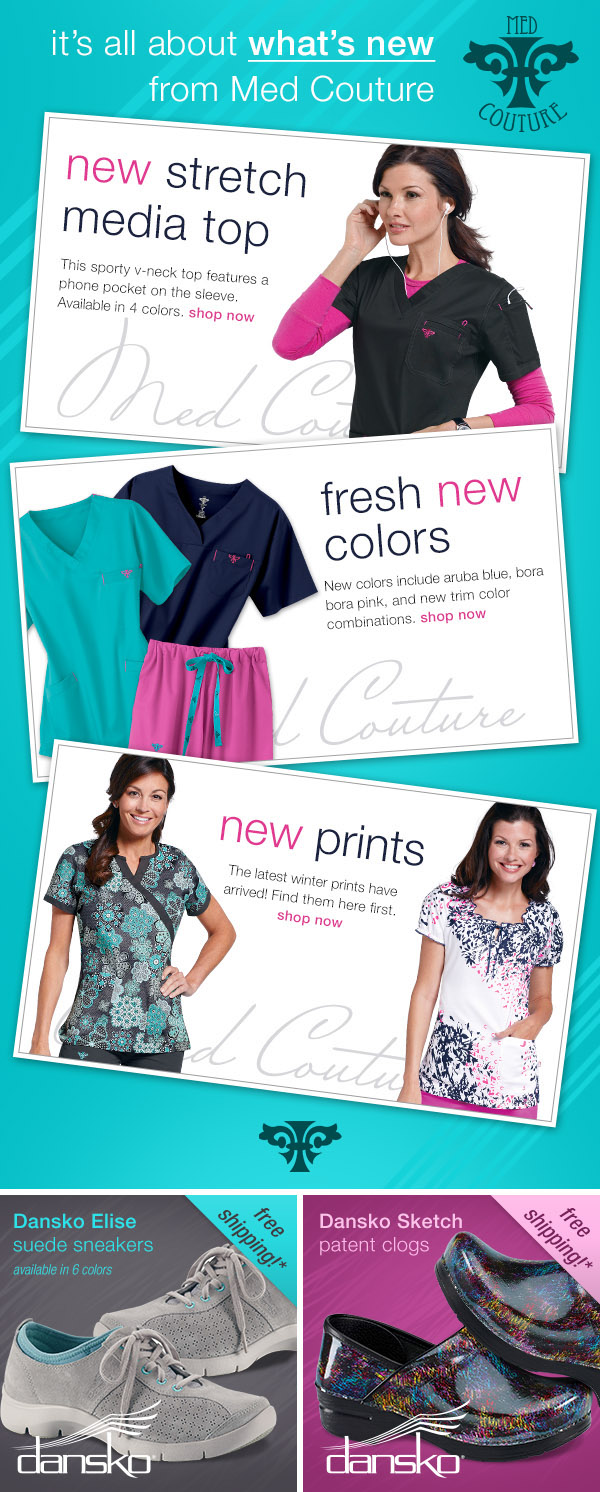 Email Newsletters scrubs Med Couture