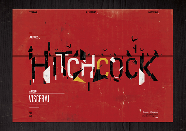Hitchcock  design  typography Sebastian barrena fadu uba