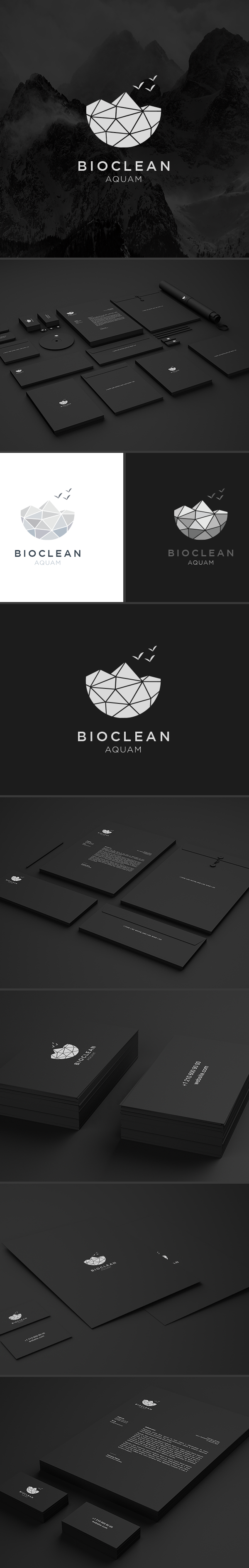 sndsgn BIOCLEAN logo Logotype design identity agency bureau creative water mountains clean simple Smart brand