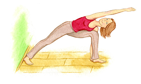 Yoga watercolor girl spirituality Health