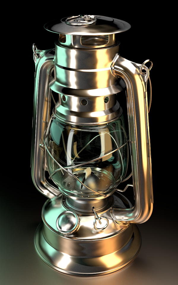 3D lantern model Render shader