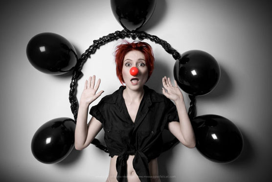dark darkness conceptual SILK blouse black fear horror funny Style balloon