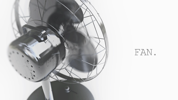 fan iron iron fan electric fan 3D