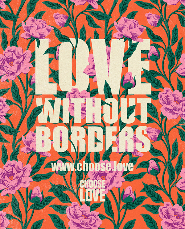 Choose love / Help refugees poster