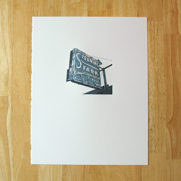 letterpress print Urban Signage