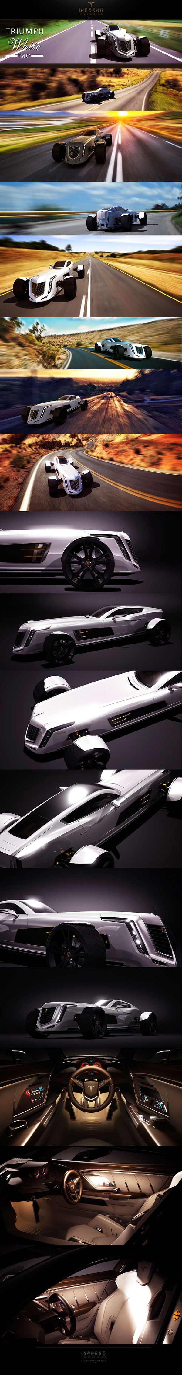 automotive   concept car car  3D Modeling rendering design industril design luxury  triumph  piotr czyzewski exclusiwe