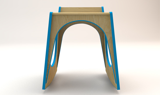 design wood felt furniture swing seat stool sit natural material