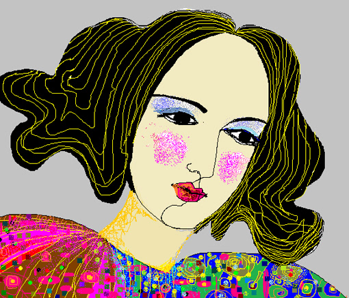portrait woman happy flower colors breezy playfully beauty joy Love
