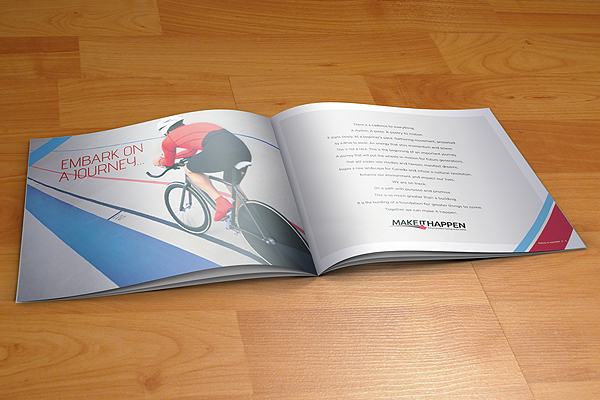 Velodrome Cycling fundraising mattamy brand campaign print Collateral identity logo word mark milton national Canada