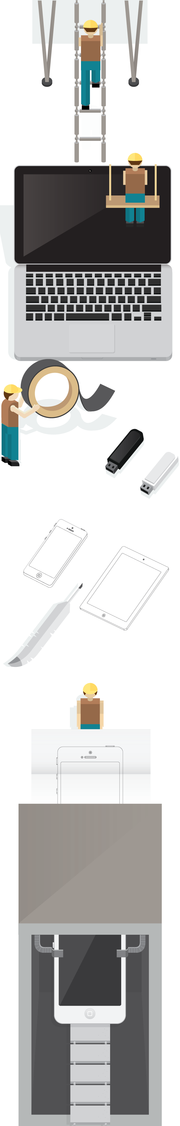 design Icon apple iPad iphone vector templates mockups desk studio Office tablet