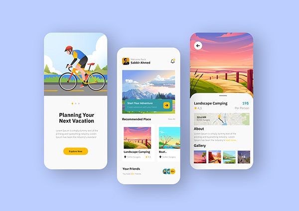 Vacation Mobile App Design