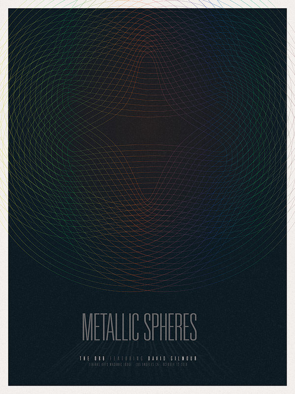 the orb David Gilmour metallic spheres poster