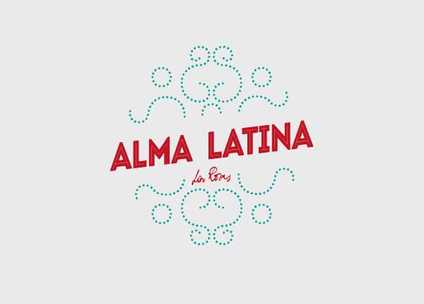 alma  latina spanish south america logo restaurant cocktail taco mojito menu spain Latin