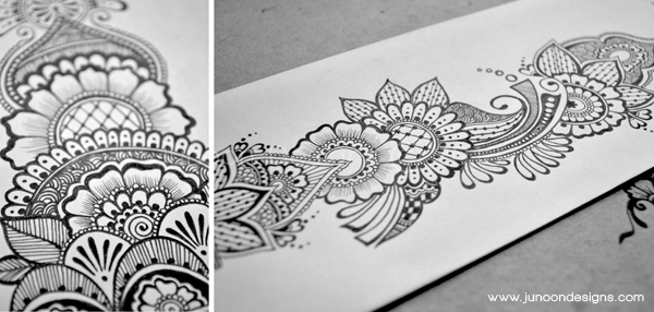 floral Flowers flower junoon designs famz intricate pattern Patterns flourishes ink doodles sketches free hand
