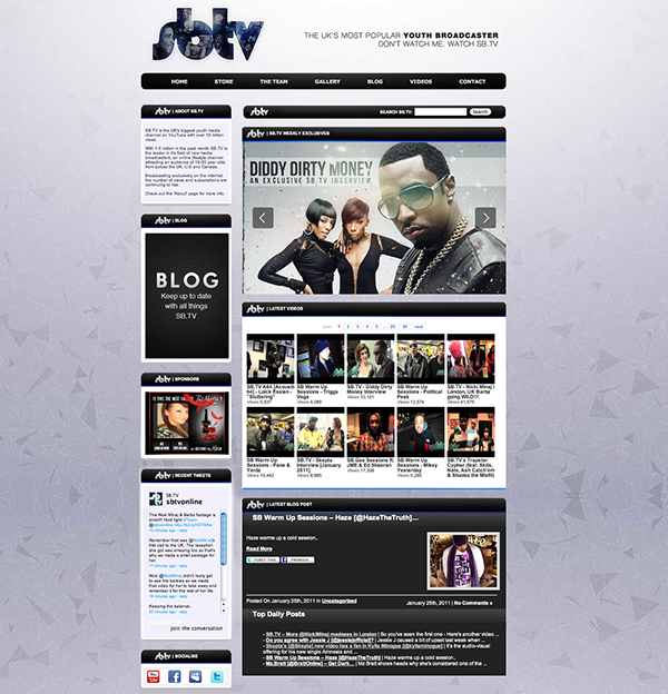 SBTV SB.TV JAMAL EDWARDS Drake nicki minaj Pdiddy Website CREATIVENERDS