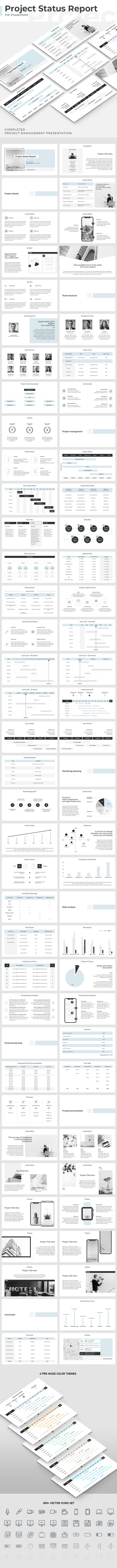 Project Proposal report web site UI wireframe Web presentation template Powerpoint