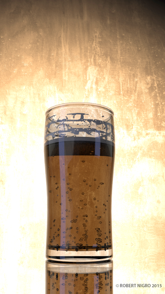 beer glass Render 3D modeling blender robert nigro