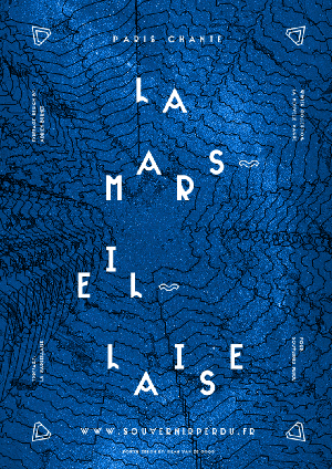 La Marseillaise france Typeface font art design poster