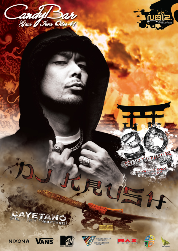 dj noiz hip hop Live Events poster photo manipulation