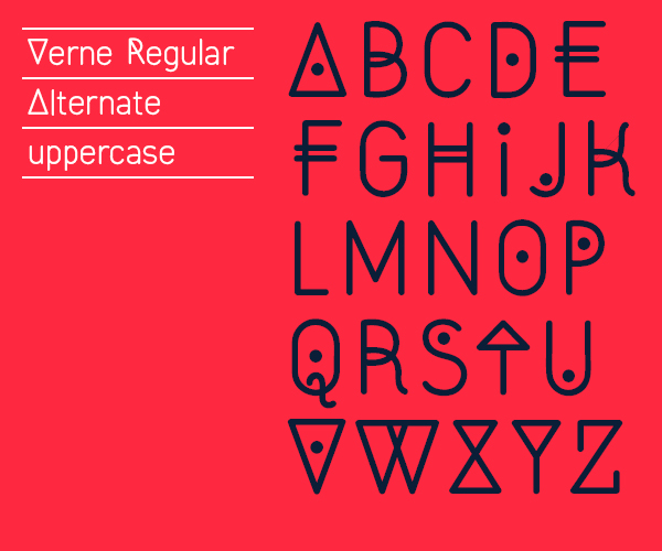 Typeface font verne sans serif esoteric ancient alphabets