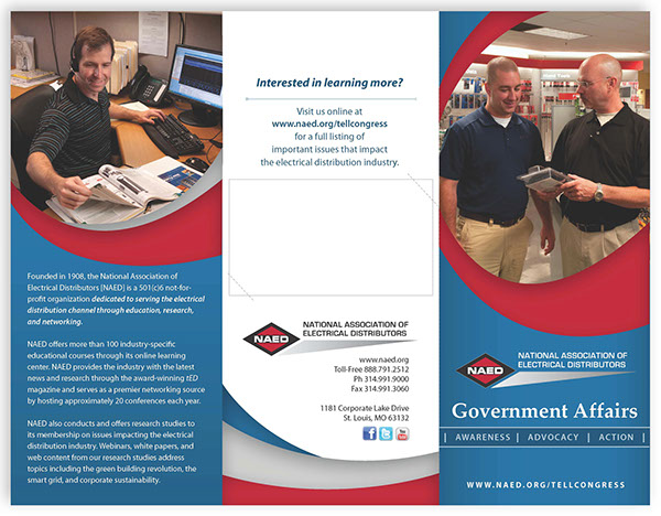 Government awareness advocacy action government affairs tri-fold brochure