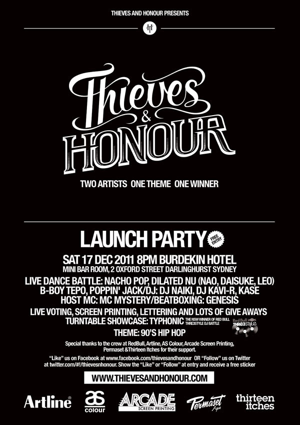 Adobe Portfolio Thieves and honour Clothing black white