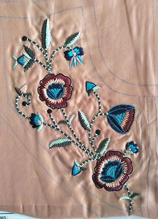 Embroidery surface ornamentation