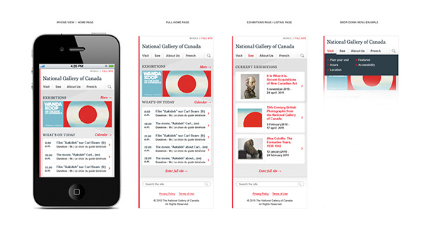 museum gallery art Web development mobile