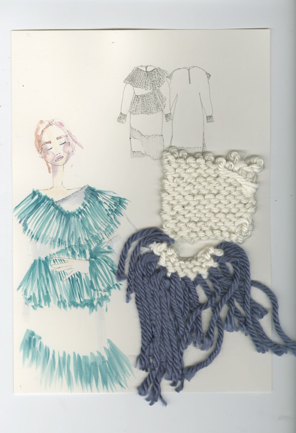 knitting watercolor desert weaving fashiondesign
