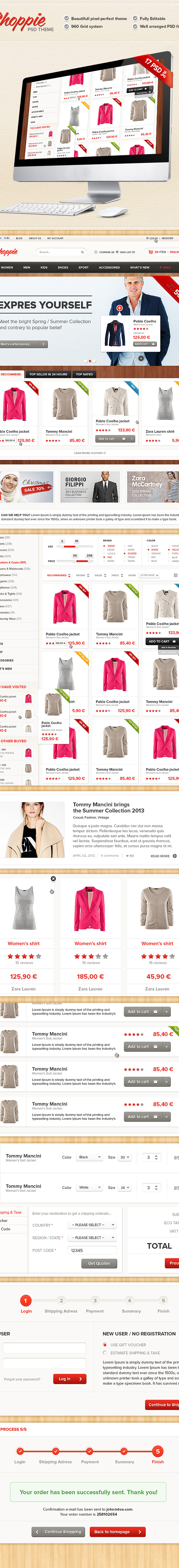 Shoppie online store eshop Web Template template themeforest pixel-perfect