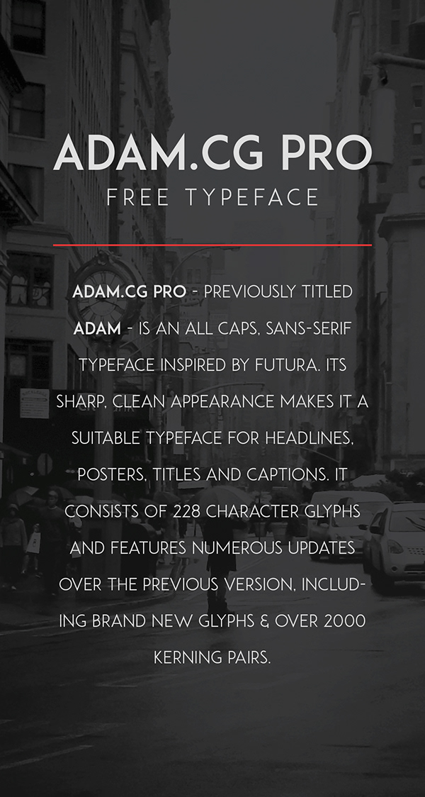 ADAM.CG PRO - Free Typeface