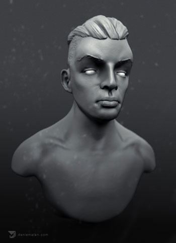 Zbrush Sculpt bust 30 day challenge 1 hour Practice