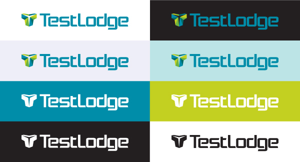 TestLodge management logo pattern polygonal tool software modern Custom fast simple online Logotype app testing