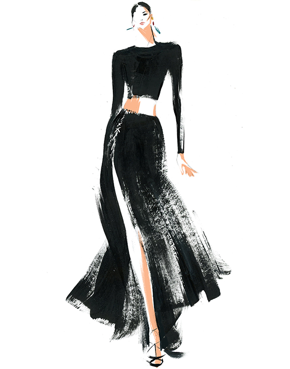fashion illustration fashion week Fashion illustrator Beauty Illustration model runway catwalk beauty