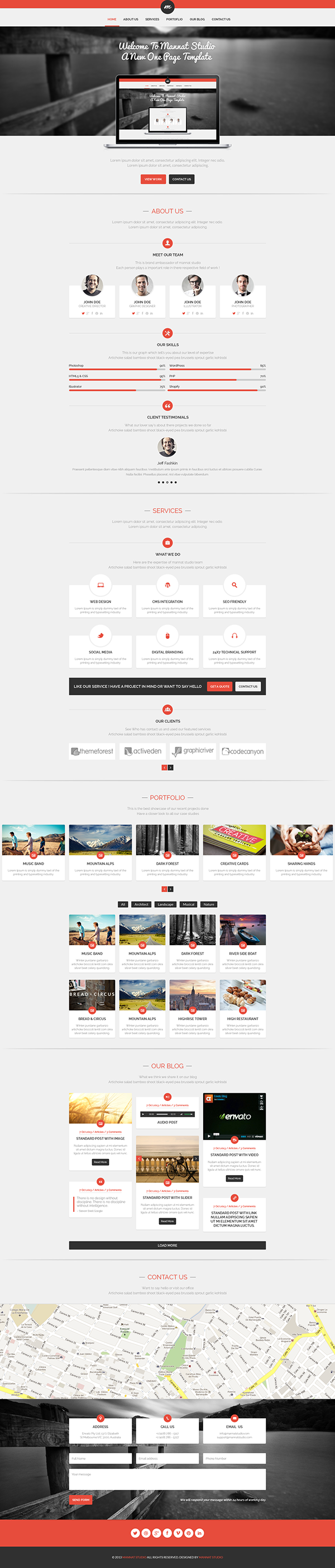 business clean creative single page design flat grid based modern one page Multipurpose parallax Responsive retina slider