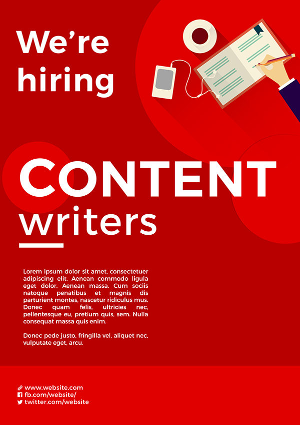 Writers and graphic designers job