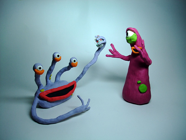 childrens stopframe animation cartoon aliens Character