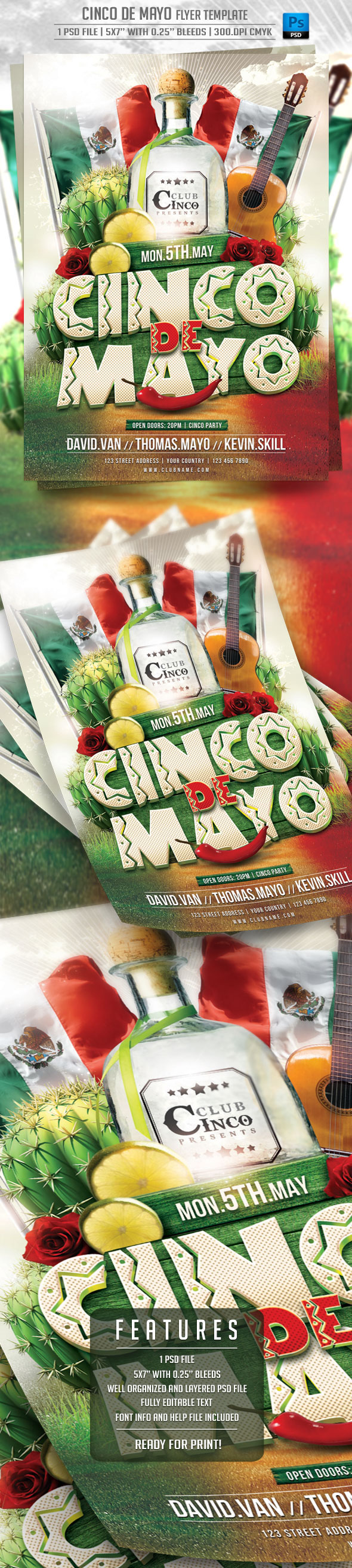 cinco de mayo advertisement bottle cactus celebration chili pepper club drink Event flyer Fun Holiday Hot
