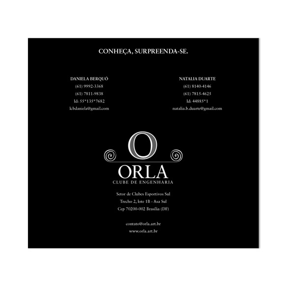 identidade visual Logotipo monograma Orla clube de engenharia brasilia salão de festas