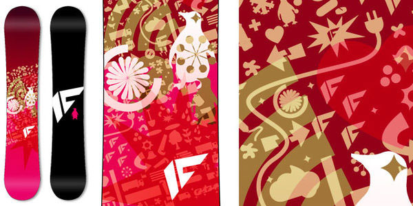 snowboard designs for Frople Snowboards 2007