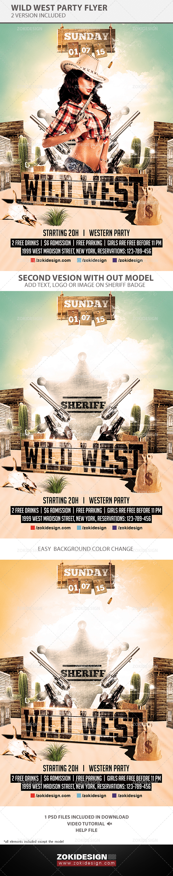 bar cactus club country cowboy cowgirl creative desert Event flyer girls guns hat Lone Ranger mexican party