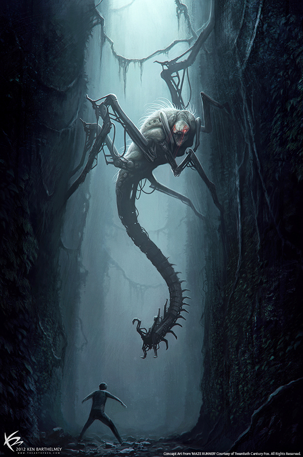 maze runner James Dashner griever creature monster Scary concept art scienc...
