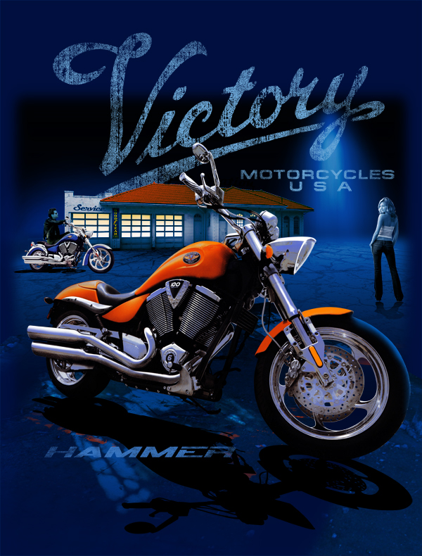 Victory Motorcycles apparel screen print