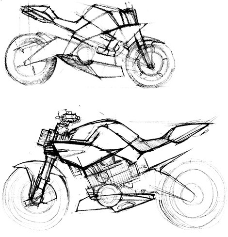 Motorcycle design and model  Spada by Bruce Thomson via Behance  Bike  sketch Motorbike design Motorcycle drawing