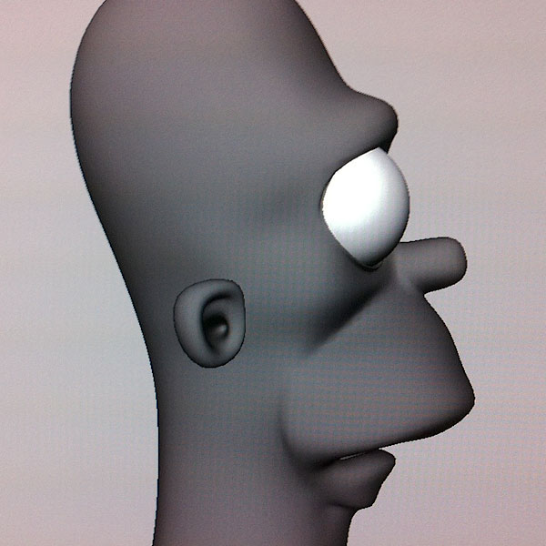 Homer head model 3d