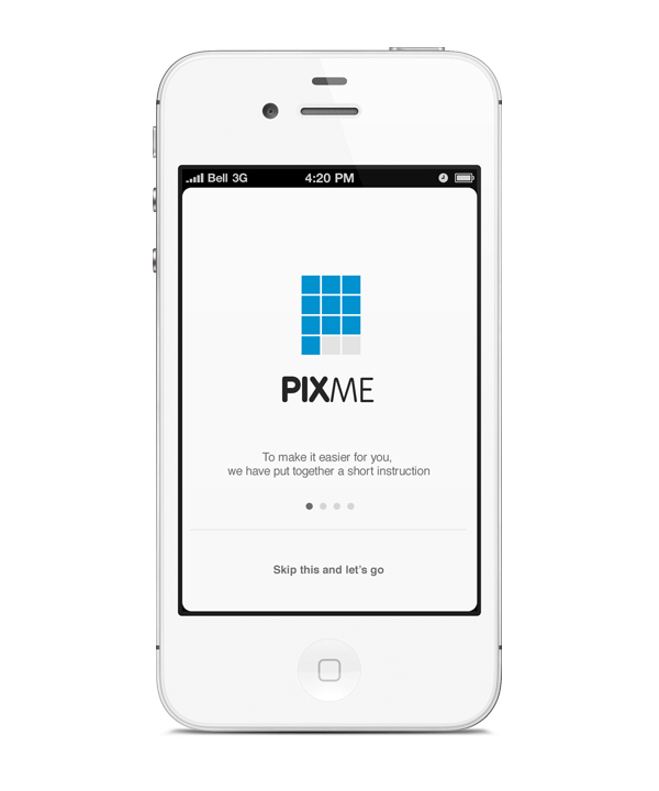 mobile app application pixme pixel Icon ux UI design Project bajti bajti.com ios iphone gif