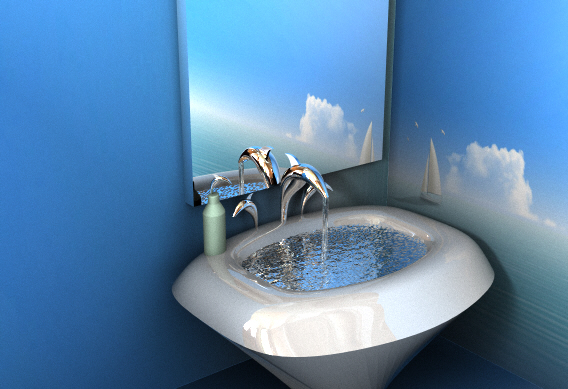 bathroom dolphin Sink Ocean Faucet