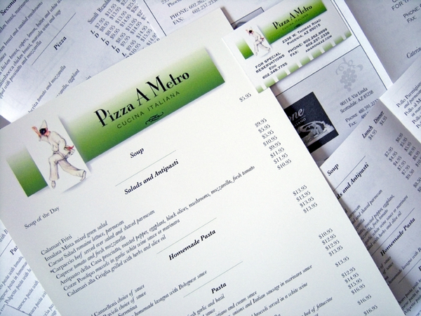 menus restaurant Business Cards