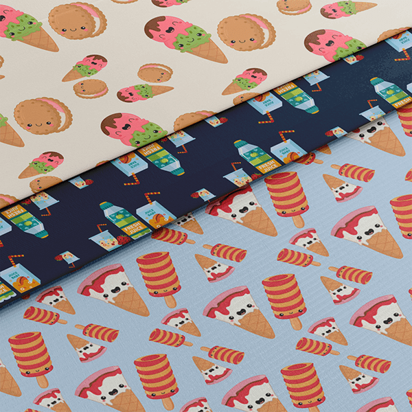 Cute Food doodles and pattern