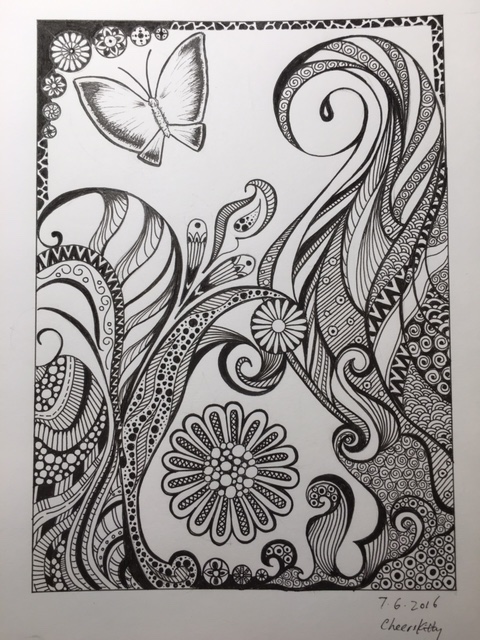 Black and white zentangle curves on Behance